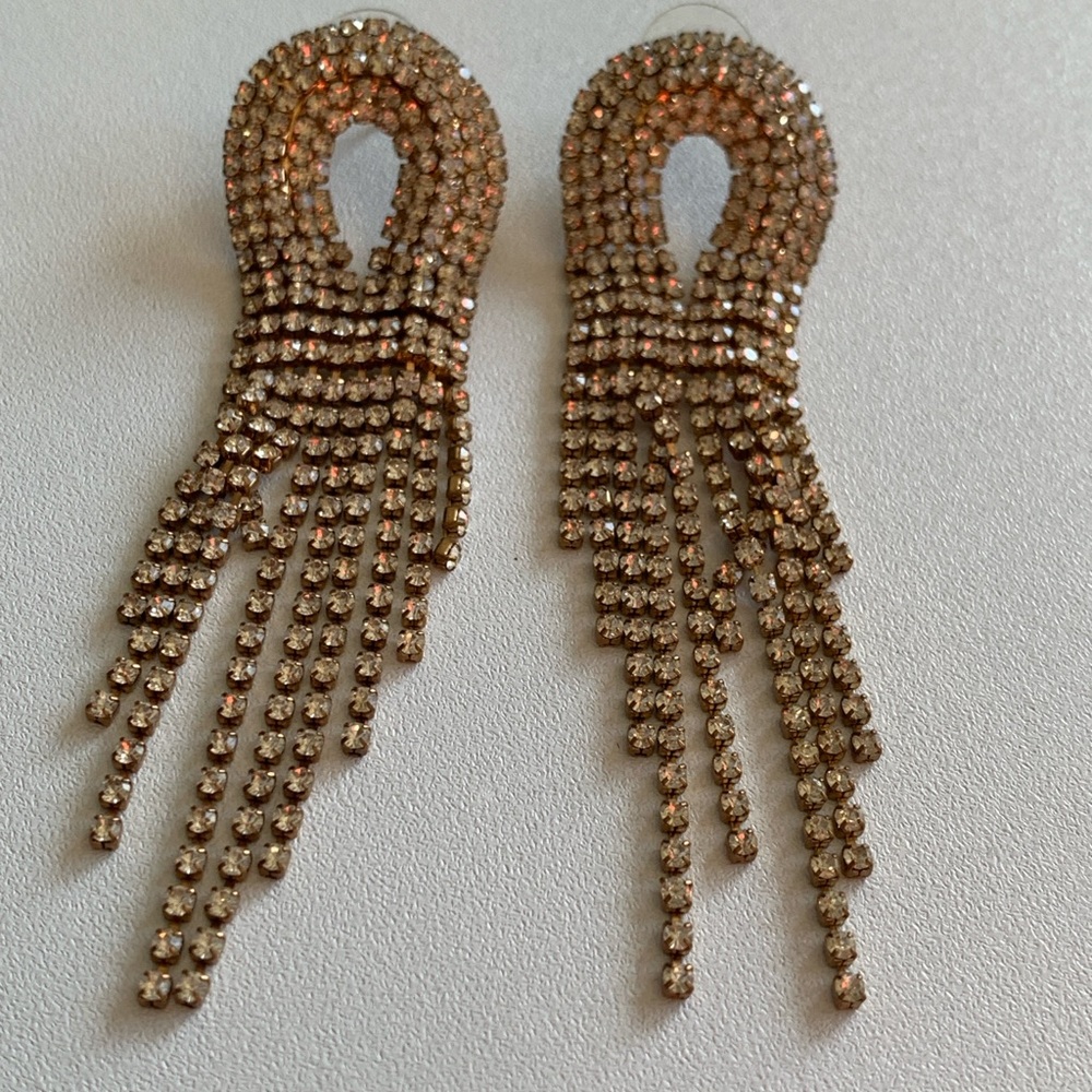 Elegant Gold-Tone Dangle Earrings